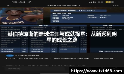 赫伯特琼斯的篮球生涯与成就探索：从新秀到明星的成长之路